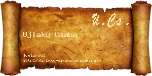 Ujlaky Csaba névjegykártya