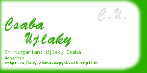 csaba ujlaky business card